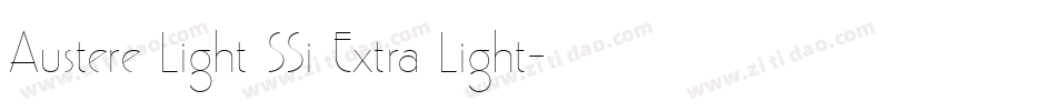Austere Light SSi Extra Light字体转换